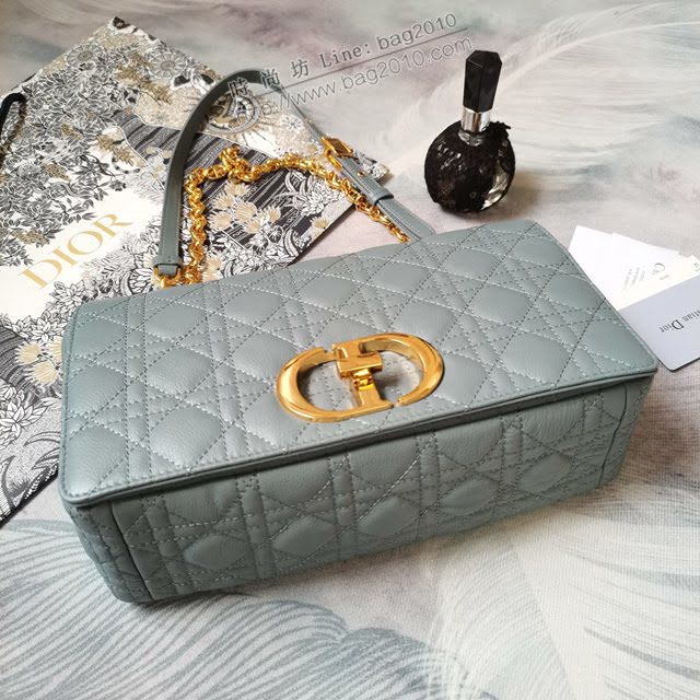 Dior女包 迪奧Caro羊皮內裏大號鏈條包 Dior手提肩背斜挎包  dfk1858